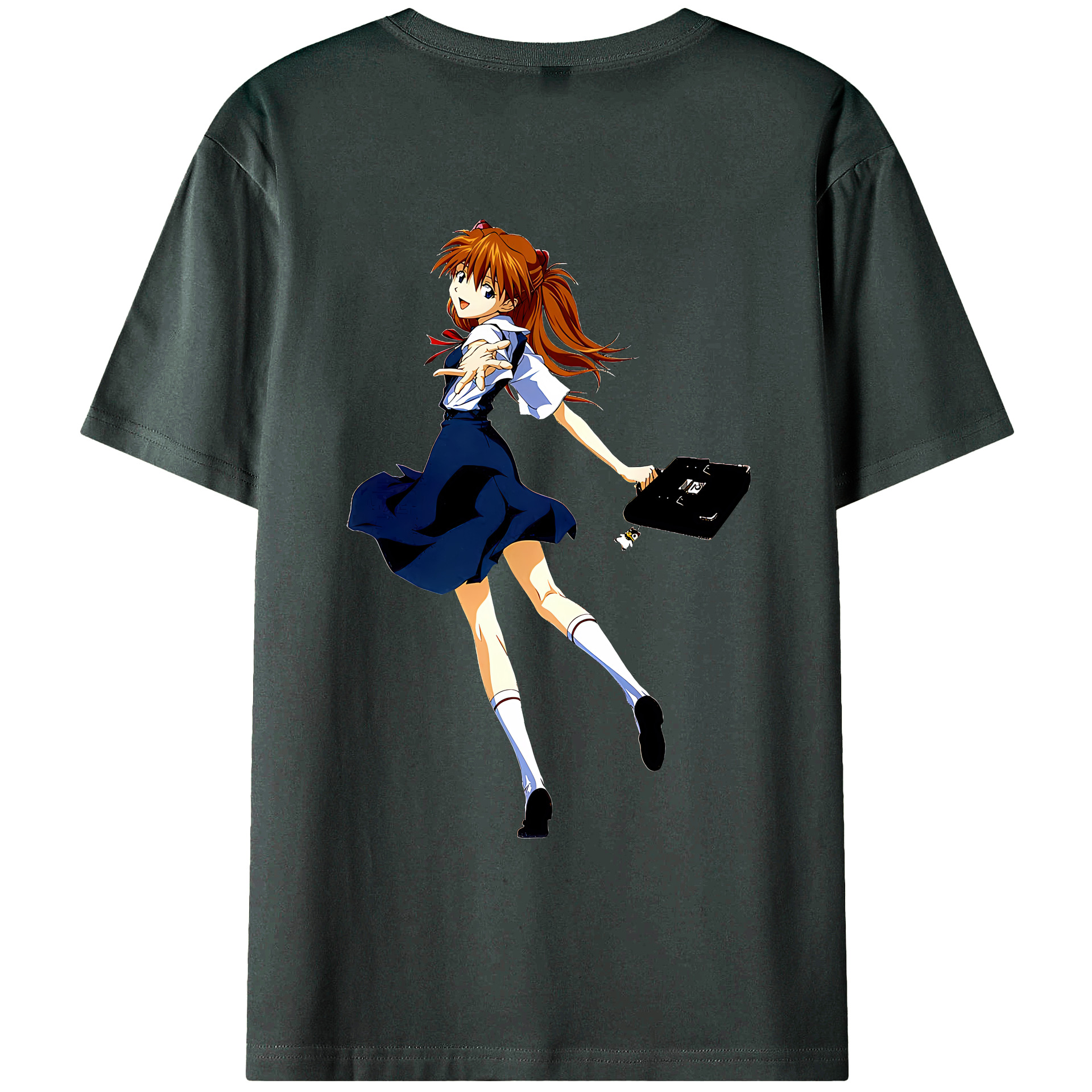 （画像用） EVA 新世紀エヴァンゲリオン 綿100％ メンズ半袖Tシャツ（バックプリント） 通気性